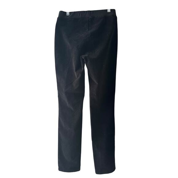 NYDJ Stretch Velvet Slim Pants, Size 0P/ 2-4 US, Black - Picture 2 of 7